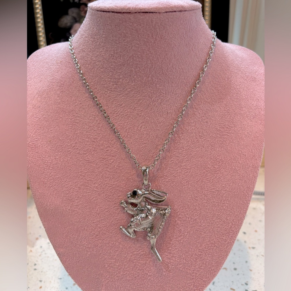 Long Rabbit Pendant‎ Charm Necklace - Picture 2 of 7